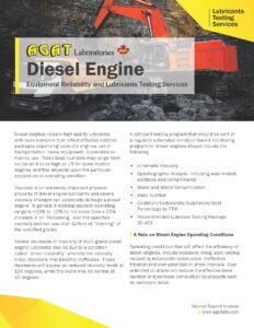 diesel engine agat labs a canadian company flyer lubricant services