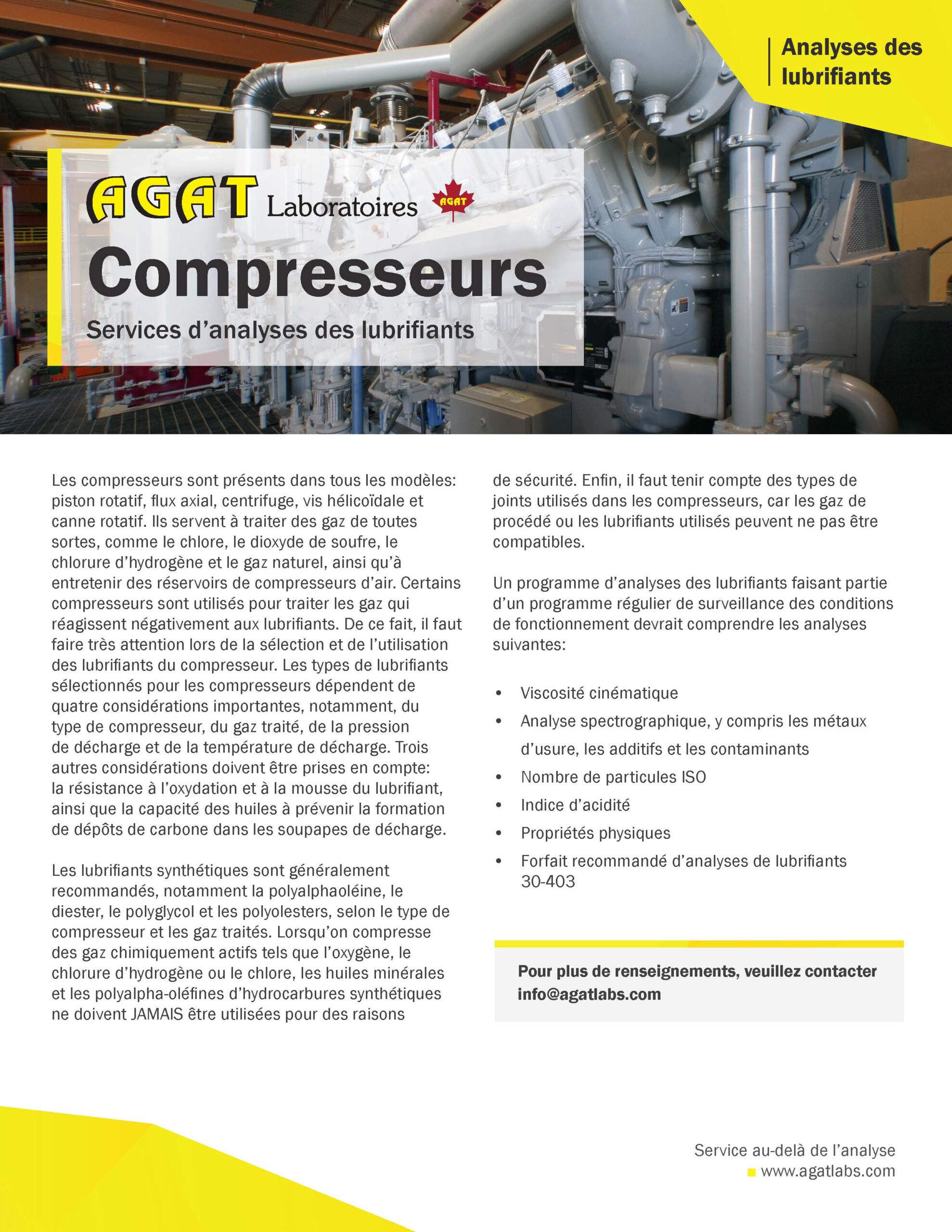 agat labs compressor flyer lubricants division