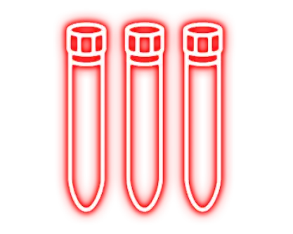 Test tube icon representing lubricant sample collection for oil analysis