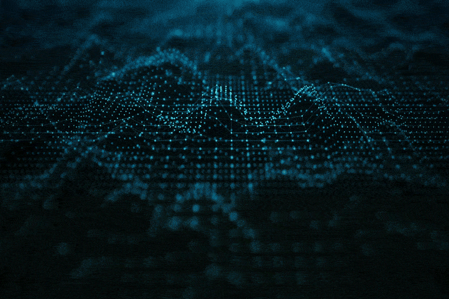 Paisaje digital abstracto que representa el mapeo y el análisis de datos de captura de carbono en el Centro de Gestión de Carbono AGAT.