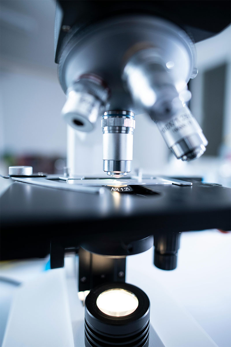 A pipette releasing a droplet of liquid into a row of test tubes in a laboratory setting.